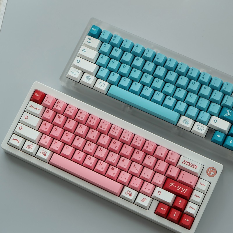 125 Key PBT Iceberg Darling Keycaps Cherry Profile DYE SUB Personalized Japanese Keycap For Cherry MX Switch Mechanical Keyboards