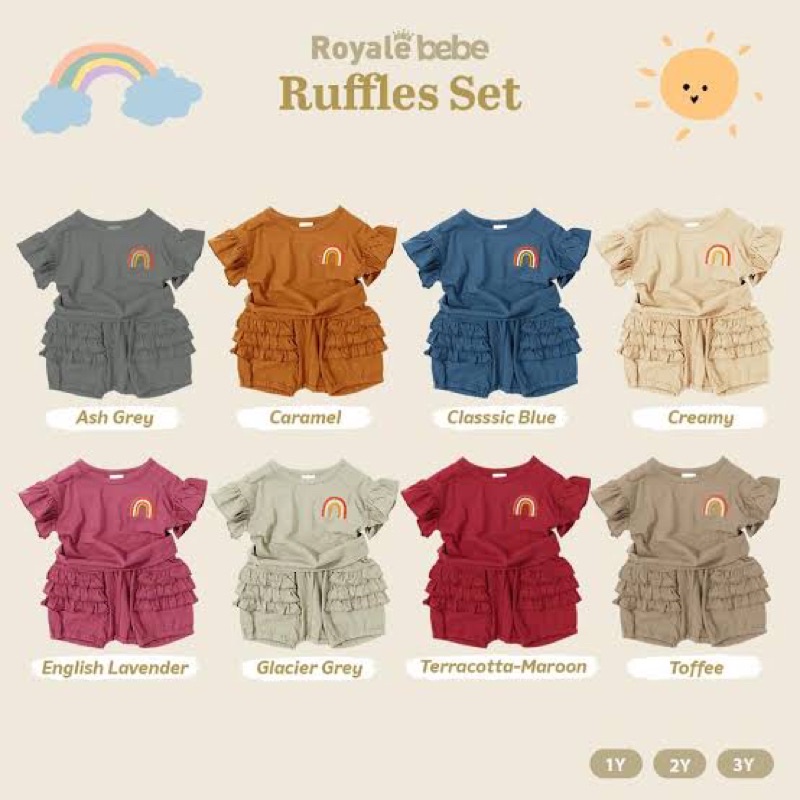 Royal bebe ruffle set