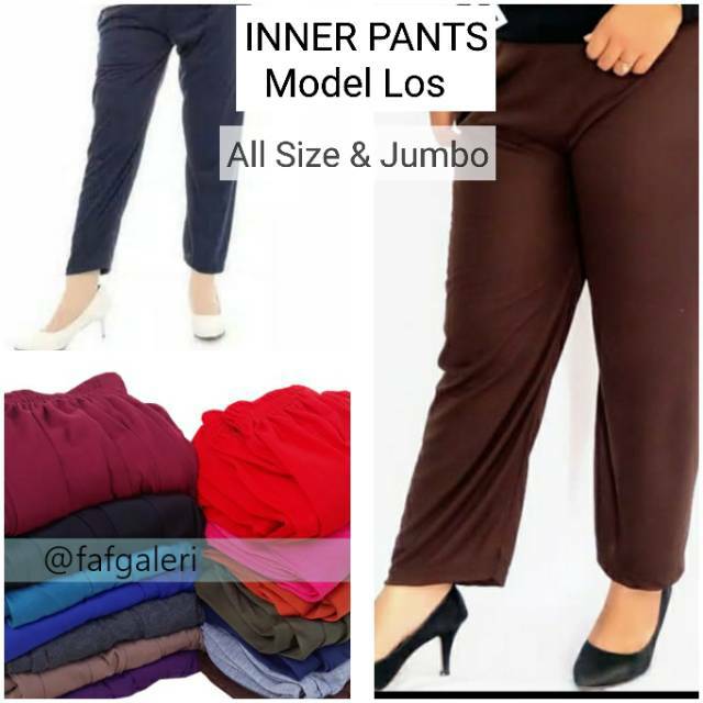INNER PANTS Model Los All size & Jumbo - Celamis Celana Dalaman Gamis Baju Muslim Wanita