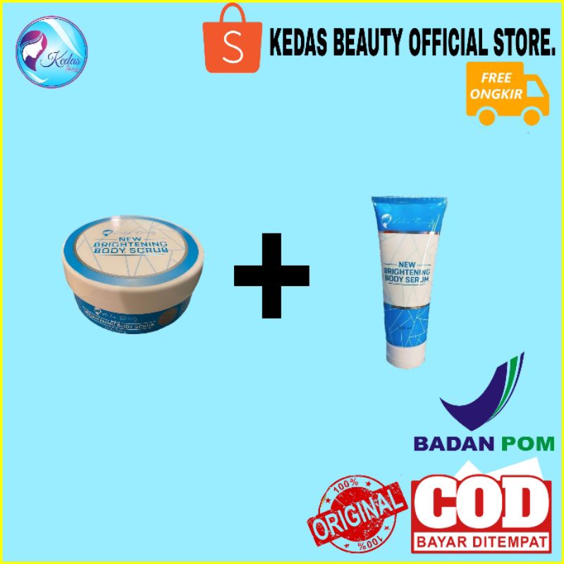 PAKET GLOWING SABUN KEDAS BEAUTY DAN BODY SERUM-B.SERUM+B.SCRUB