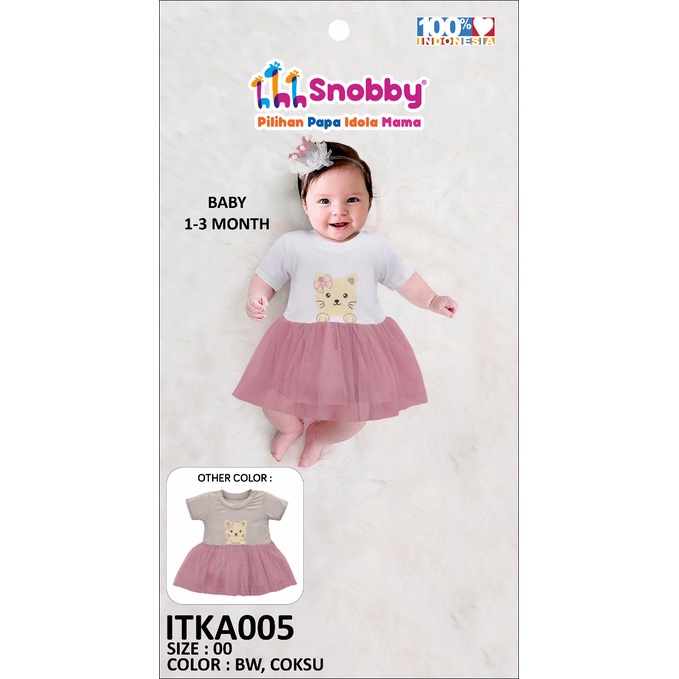 Snobby Dress Tille Kaos ITKA00 - Baju Terusan Bayi