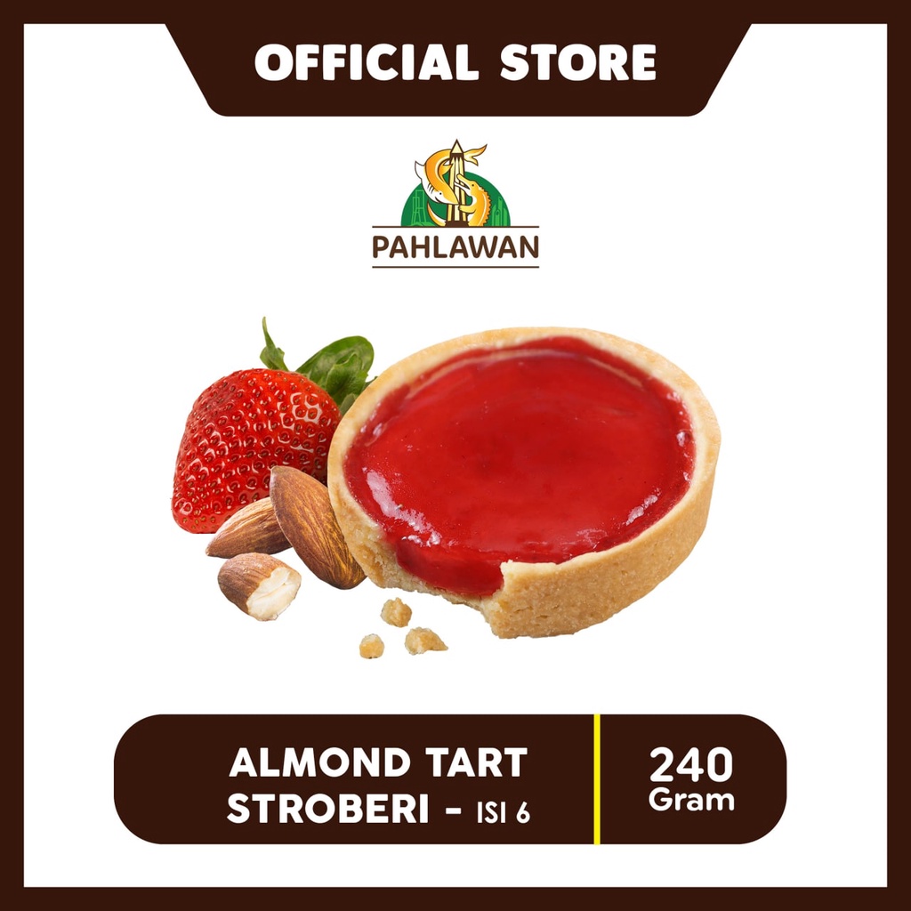 Jual Lapis Kukus Pahlawan Almond Tart Strawberry 6 Pcs Shopee