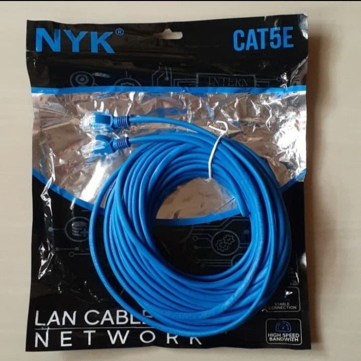 Kabel LAN UTP 30M RJ45 Cat 5e / Cable 30 Meter terpasang konektor cat5