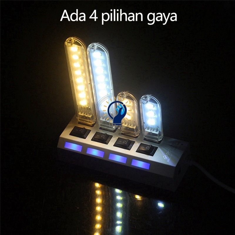 Lampu USB mini portable 3 Led / 8 Led Lampu mini portable