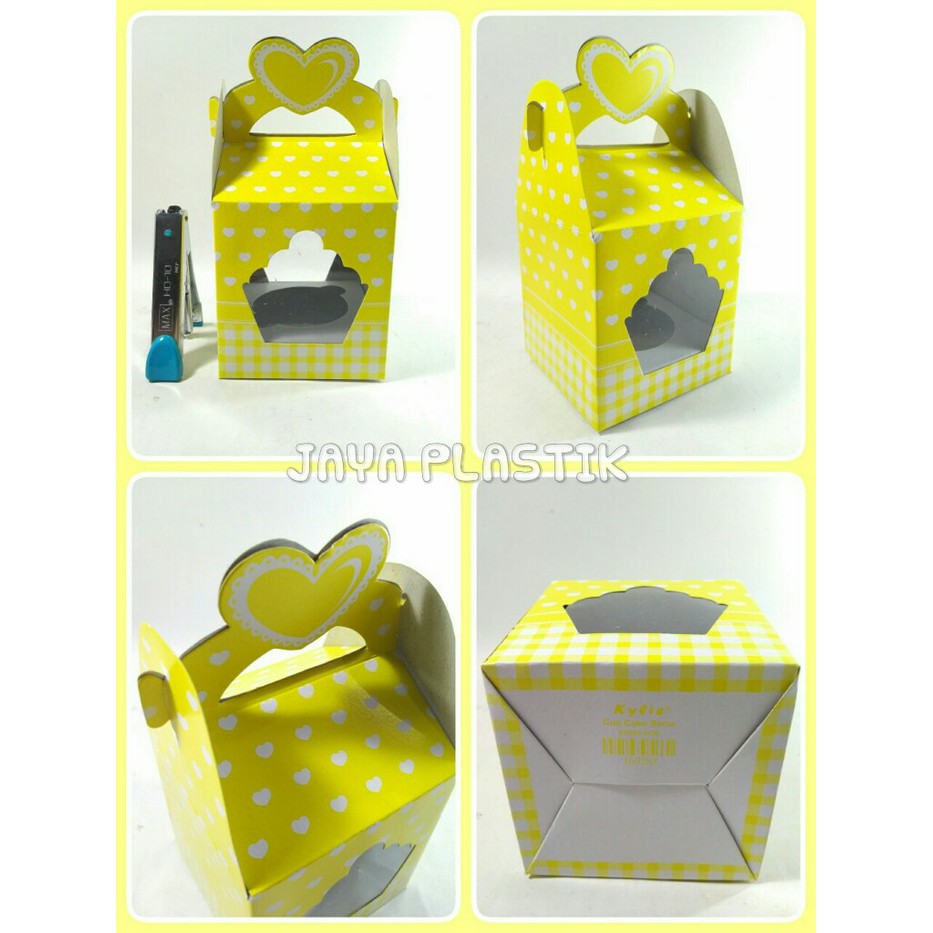 

jual DUS LOVE POLKADOT / BOX LOVE / DUS CUPCAKE LOVE ( KUNING ) TERMURAH sni