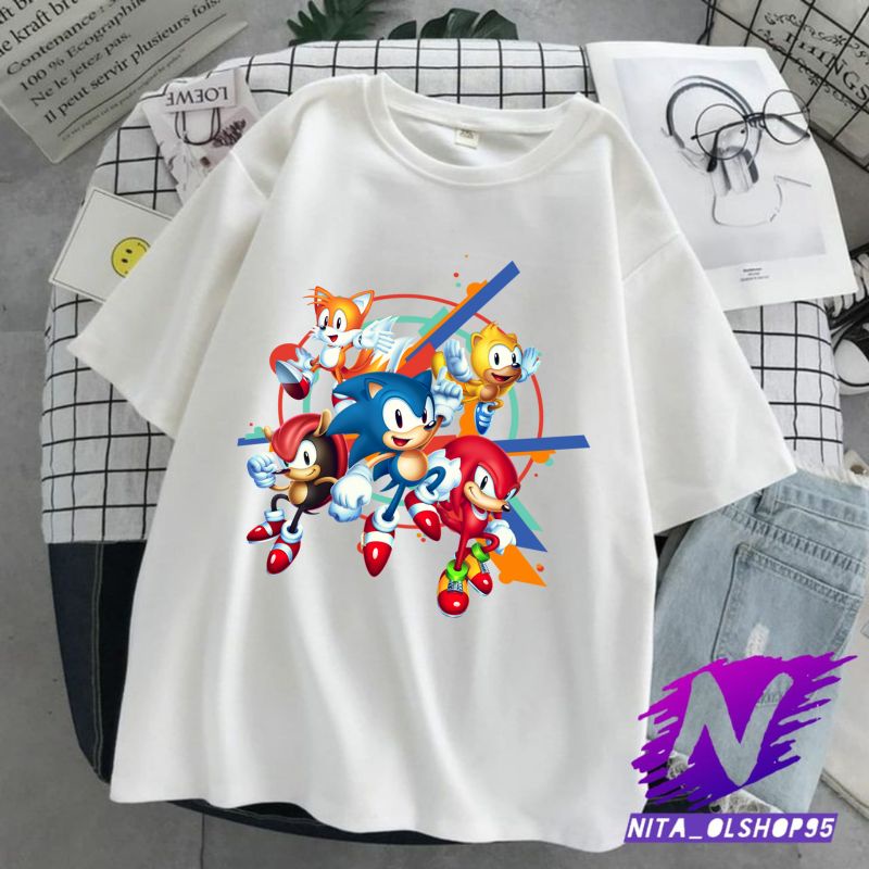 baju anak sonic kaos anak sonic adv game the movie gratis nama bahan premium