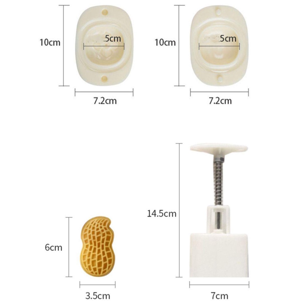 [Elegan] Ma'amoul Bentuk Oriental Pastry Kesemek Berbentuk Kacang Dapur Tekan Tangan Baking Cookie Stamp Cutter