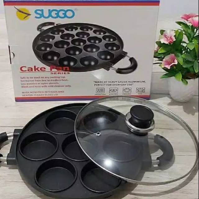 Suggo Cetakan Kue 7 Lubang Datar - Cetakan Suggo / Snack Maker Martabak Mini Kue Apem Jajanan Pasar