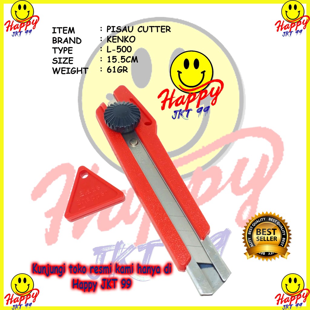 [ HAPPY JKT 99 ] PISAU CUTTER BESAR KENKO L-500 L500 L 500