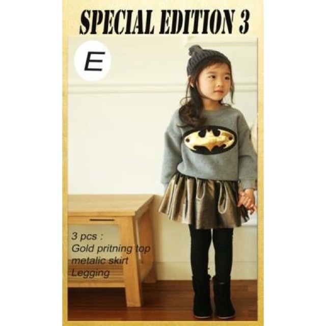Setelan anak perempuan / sweater anak perempuan batman SE 4