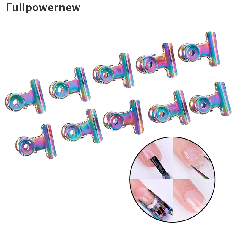 [FULL] 10 Pcs Nail Tips Clip Finger Poly Quick Builder Gel Extension Steel Wrap Tools