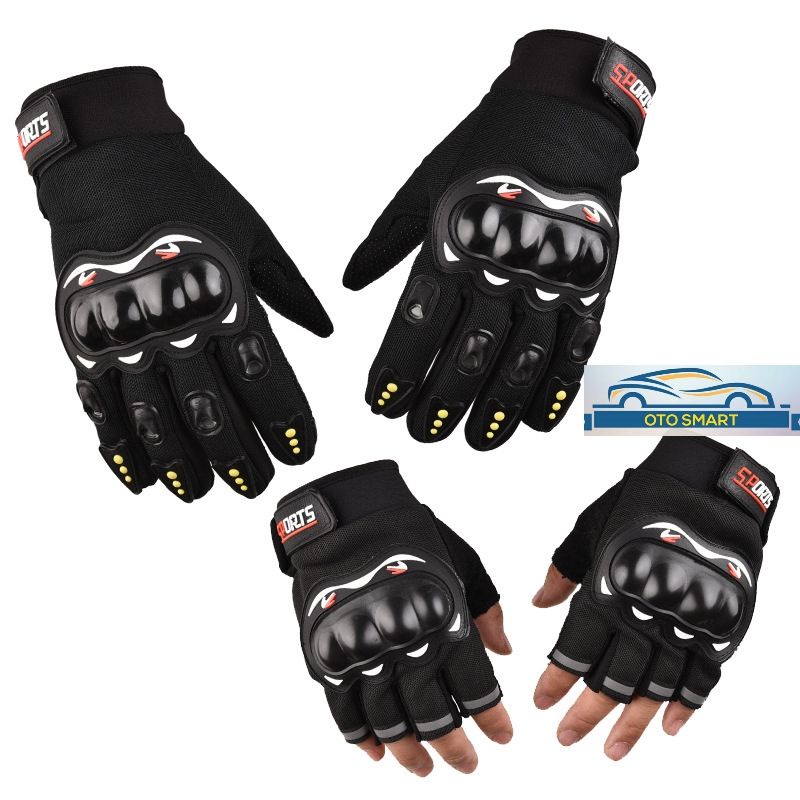 SARUNG TANGAN MOTOR PRIA DEWASA GLOVES FULL JARI DAN SETENGAH JARI