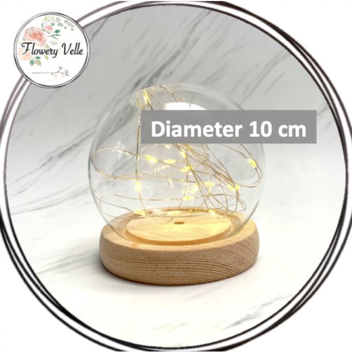 Glass Dome Bulat Kecil Kubah Kaca Kosong Bola Kaca Glass Ball Dome