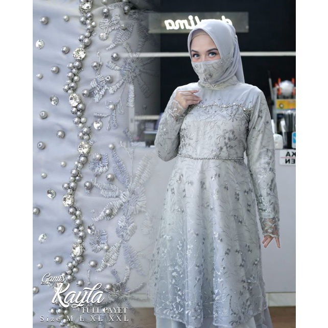 Gamis Kayla NK / Kebaya Brukat Modern / Dress Brokat / Kebaya Kondangan