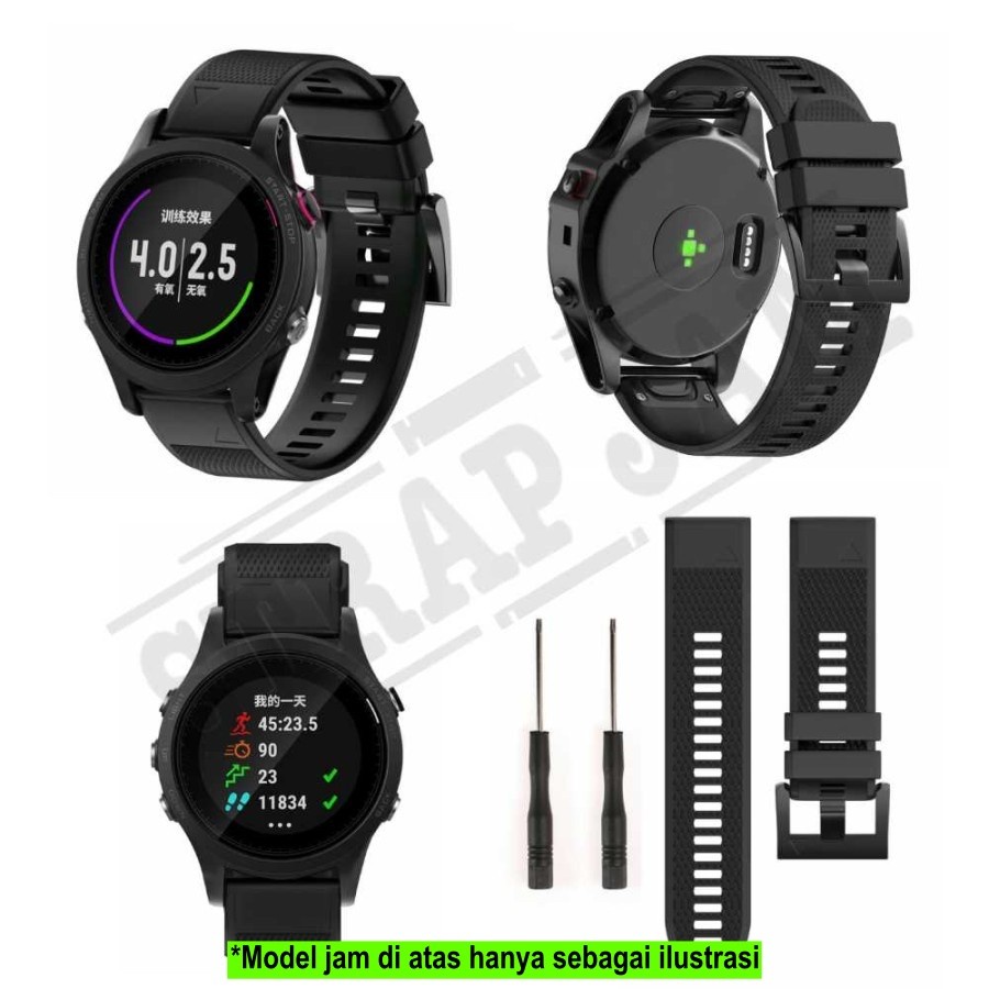 MF5 Strap Garmin Quatix 6 47mm - Tali Jam Quick Fit 22mm Rubber Silikon