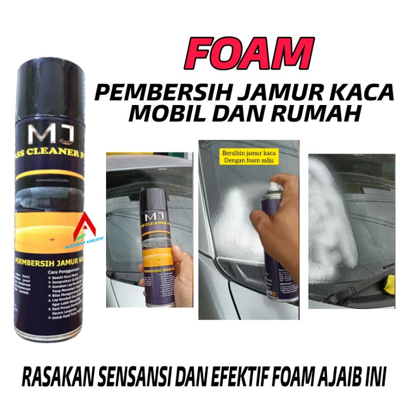 Pembersih Jamur Kaca Mobil / Glass Cleaner Foam MJ / Pembersih Jamur Kaca Rumah  /