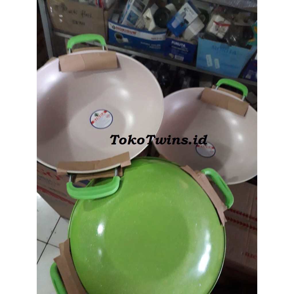 WAJAN WOK MARBLE SINDA 34 CM | WOK PAN MARBLE WAJAN Top Quality