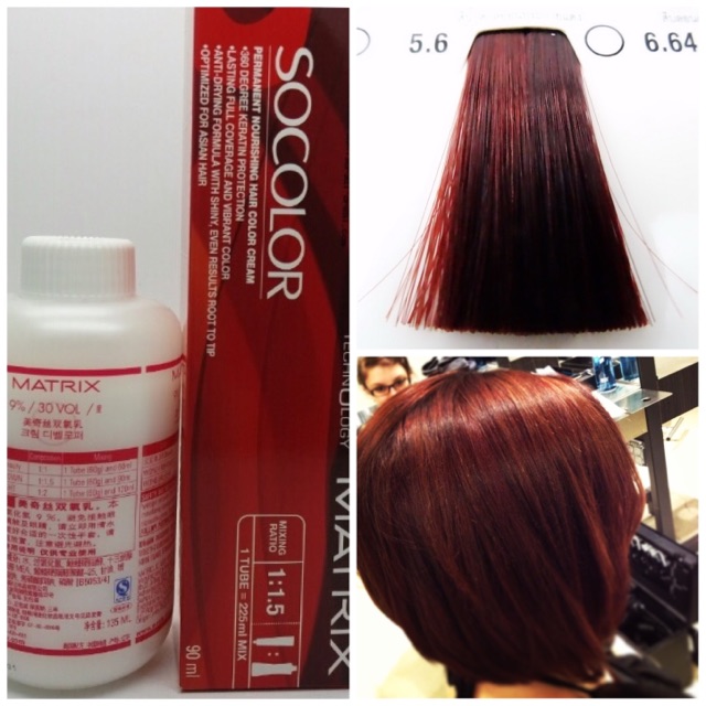 Matrix Socolor 5 6 5r Light Red Brown Hair Dye Cat Rambut Merah Maroon.