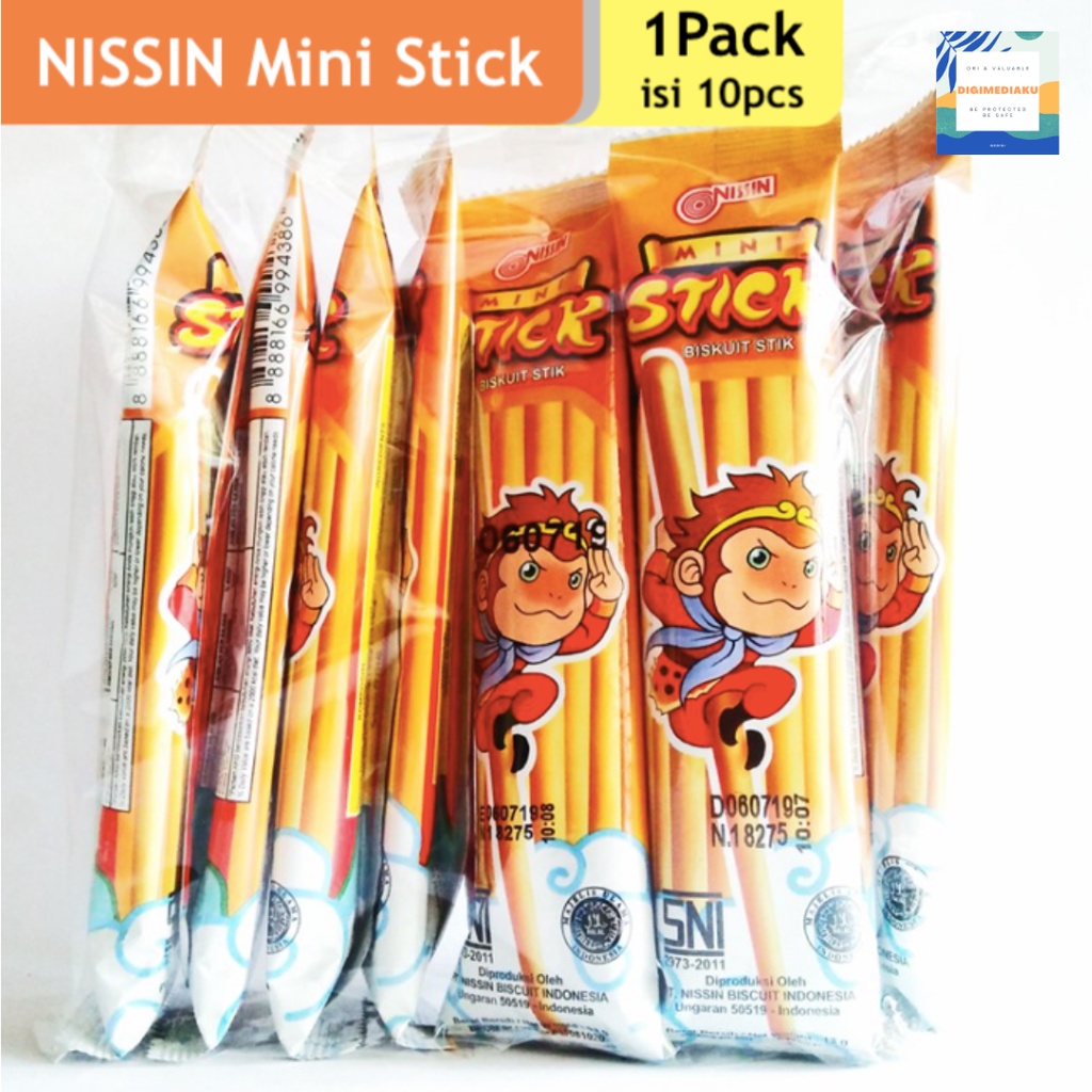 Nissin Mini Stick Biskuit 10 pcs x 13 gr (1 pack isi 10 bungkus)