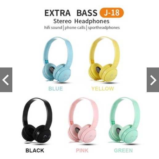 Headphone Headset bando kucing Macaroon J18 J 18 J-18