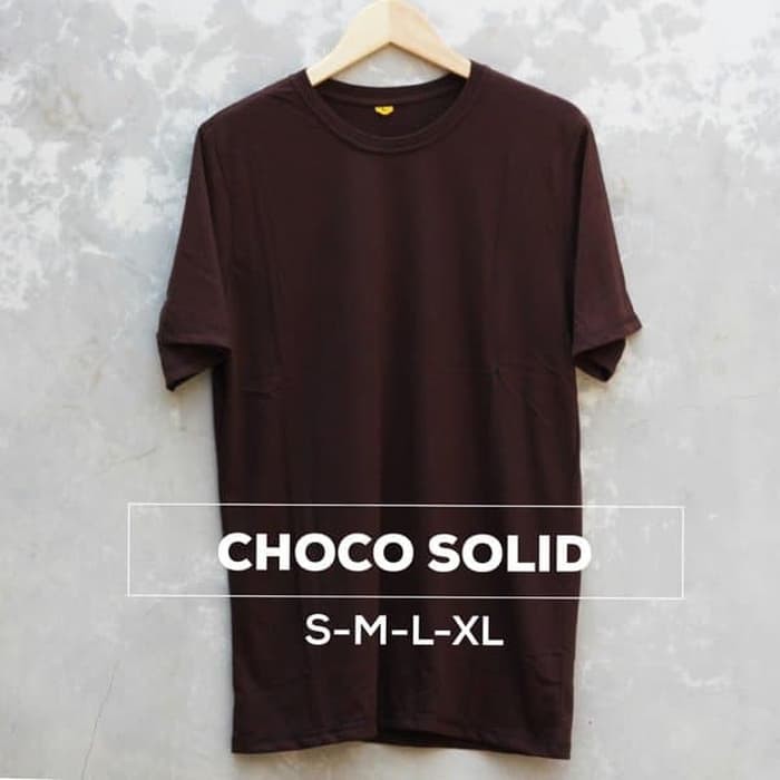 Kaos Polos  Cotton Combet 30s 20s Coklat  Tua  Shopee 