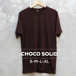  Kaos  Polos  Cotton Combet 30s 20s Coklat Tua Shopee 