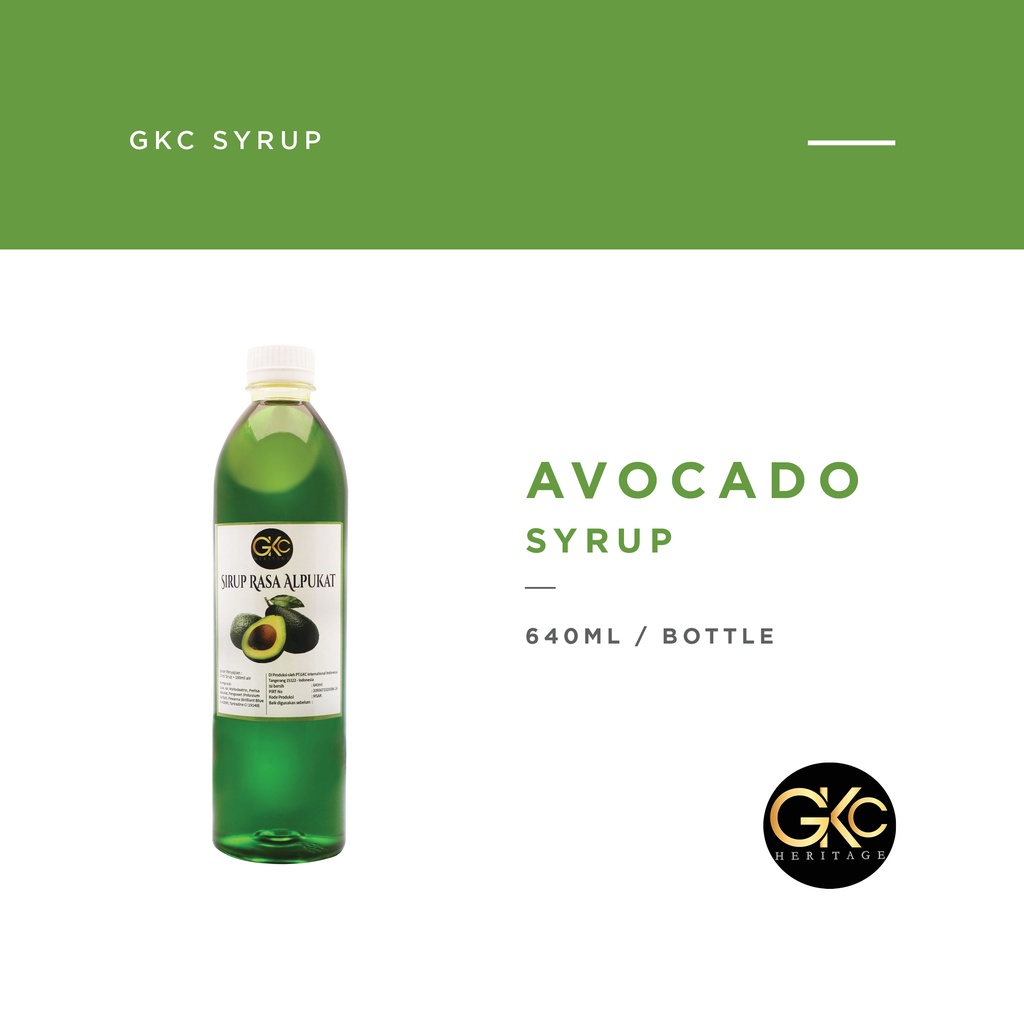 Sirup Alpukat / Avocado Syrup Minuman GKC Heritage 640 ml (Import Quality)