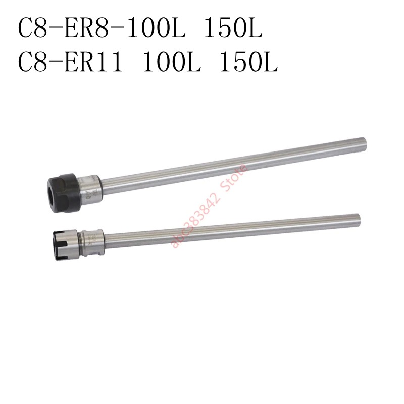 Deep processing C8-ER8 C8-ER11 100L 150L Collet Chuck Holder extension rodbar Straight Shank for