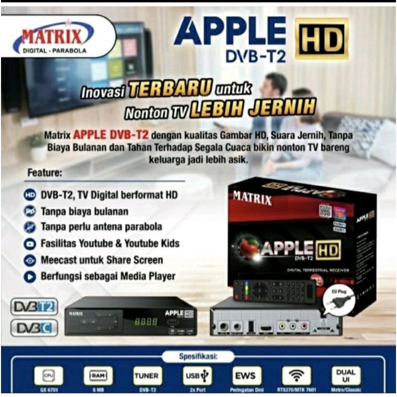stb tv digital merk matrix bisa untuk tv tabung