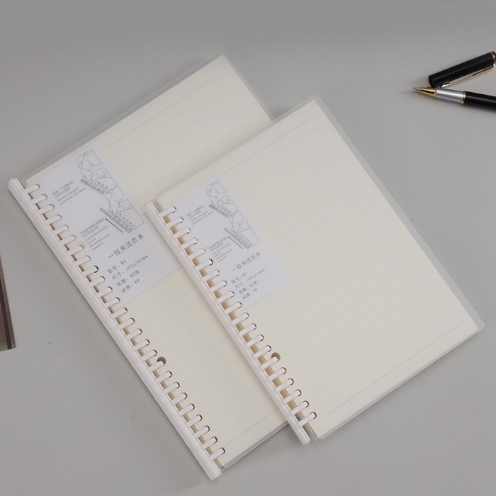 

Hemat Aesthetic Binder A5 B5 Hard Cover Plastik Transparan Muji Style Hemat