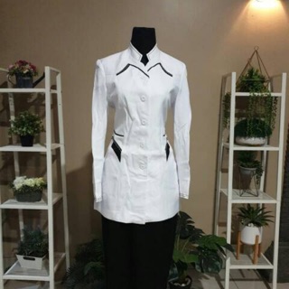 Blazer putih wanita Jas putih pns Blazer perawat wanita Blazer putih wanita Jas putih pns Blazer perawat wanita