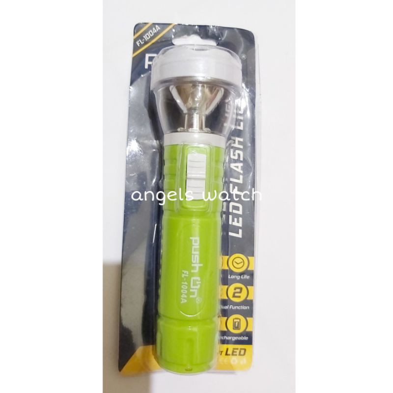 SENTER MURAH PUSHON FL-1004A SENTER RECHARGEABLE 500mAh senter charge cas