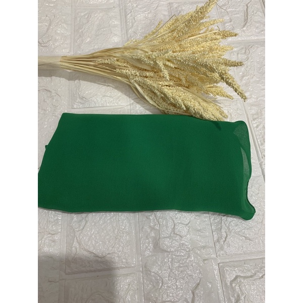 selendang sifon cref warna buah naga-Hijau
