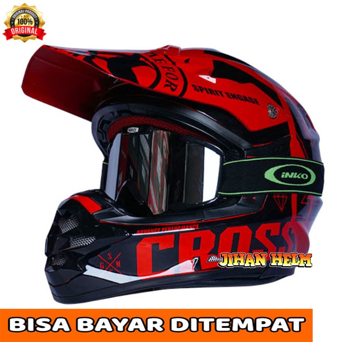 HELM / HELM GM / HELM GM CROSS CR 01 RED BLACK TERBARU