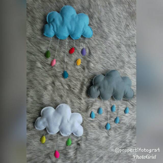 Properti foto studio : dekorasi awan dan hujan