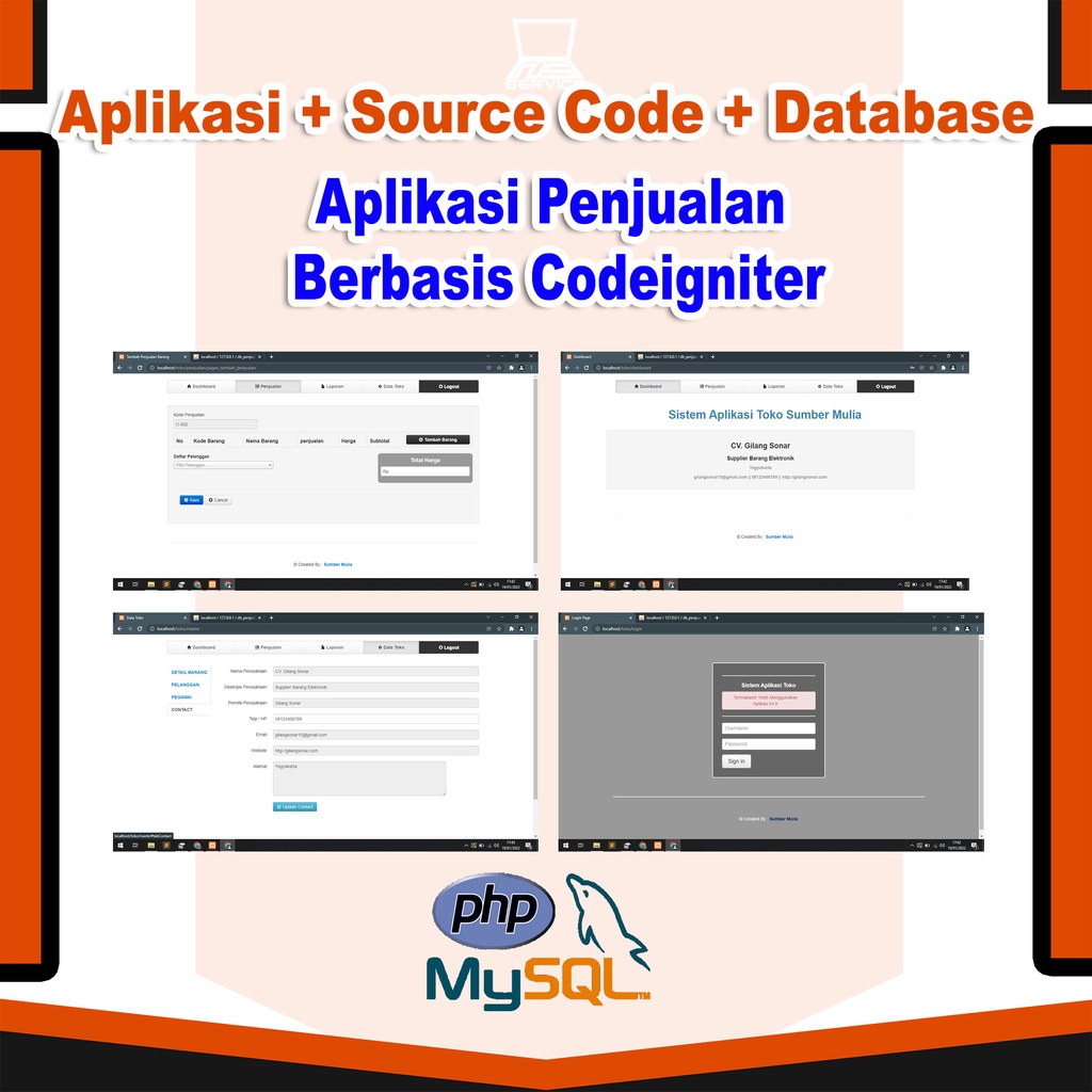 Source Code Aplikasi Penjualan Berbasis Codeigniter Php Mysql Database Source Code