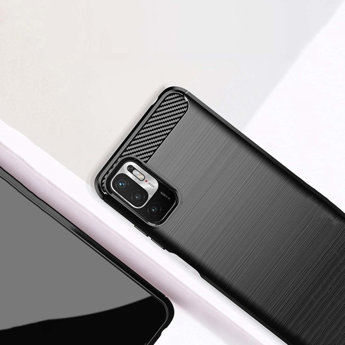 misi- Case Ipaky Carbon Fiber XIAOMI POCO M3 PRO 5G Softcase Shockproof TPU