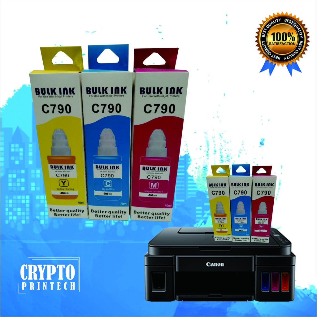 Tinta Canon C790 Color For Printer Canon G1000/G2000/G3000/G4000/Tinta Bulk Ink C790 Color - 70ml