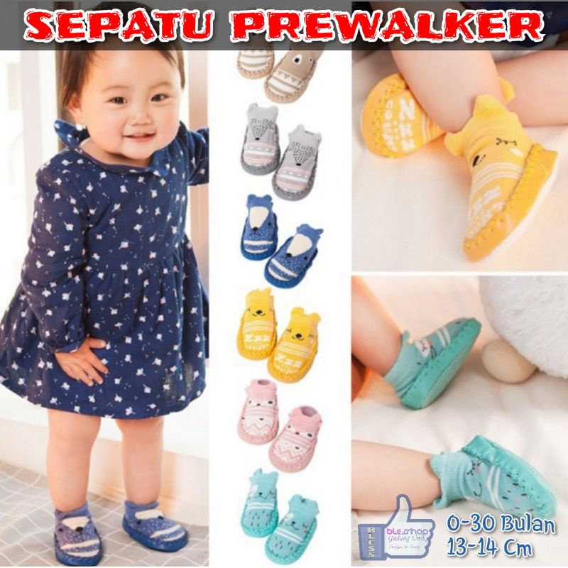 BLESSHOP Sepatu Bayi Kaos Kaki Sepatu Anti Slip Sepatu Prewalker