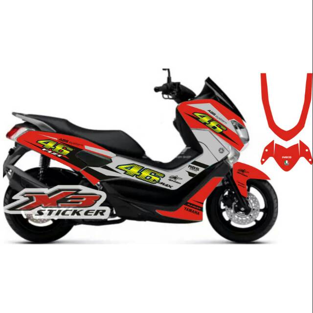 Sticker Decal Yamaha Nmax Lama Rossi 46 Fullwrap