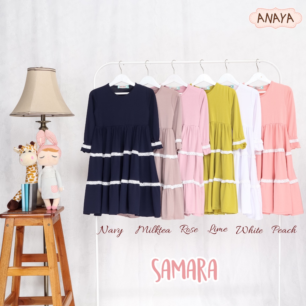 ANAYA HIJAB GAMIS SAMARA / GAMIS ANAK / GAMIS JERSEY / PAKAIAN MUSLIM ANAK