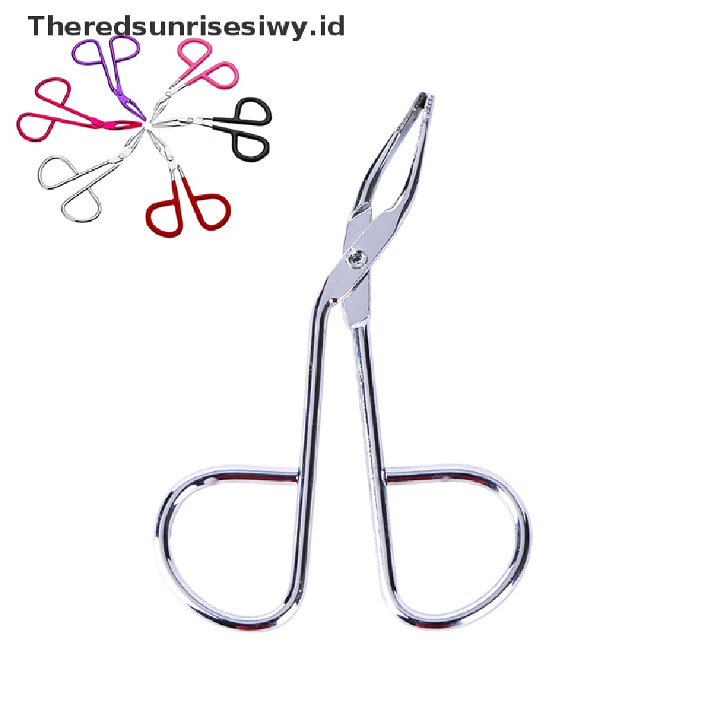 (Theredsunrisesiwy.Id) Gunting Pinset Alis Ujung Flat Bahan Stainless Steel