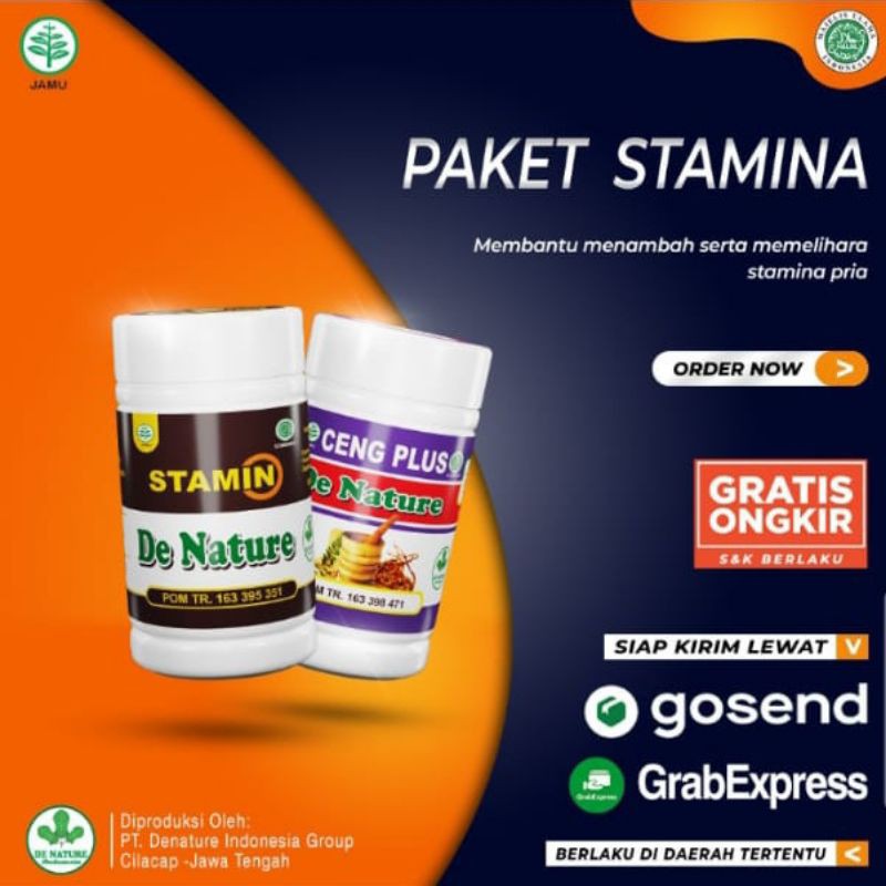 PENAMBAH STAMINA PRIA DEWASA CENG PLUS STAMIN DE NATURE, LEMAH SYAHWAT  DISFUNGSI EREKSI  EJAKULASI