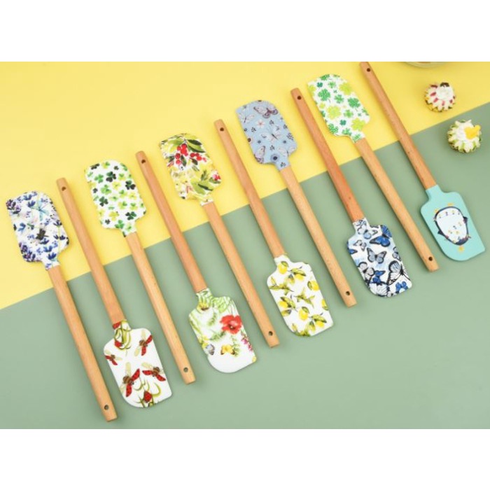 Spatula Gambar Karakter Silicone Tahan Panas Print Motif Silikon Besar