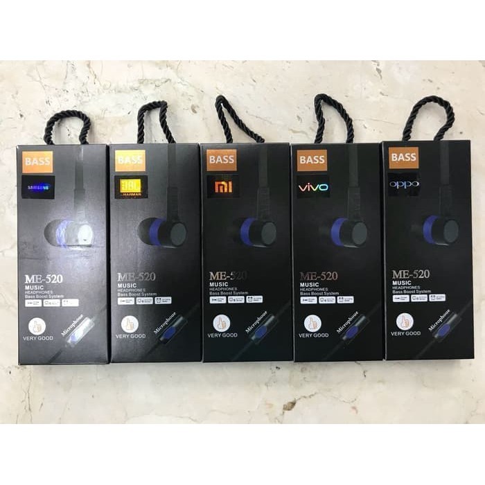 STARSELER HEADSET HANDSFREE ME-520 JBL / SAMSUNG / XIAOMI / OPPO / VIVO BASS Music Earphone