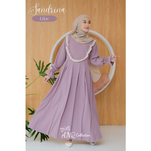 Sandrina dress tifani premium original ANQ collection / gamis renda by ANQ