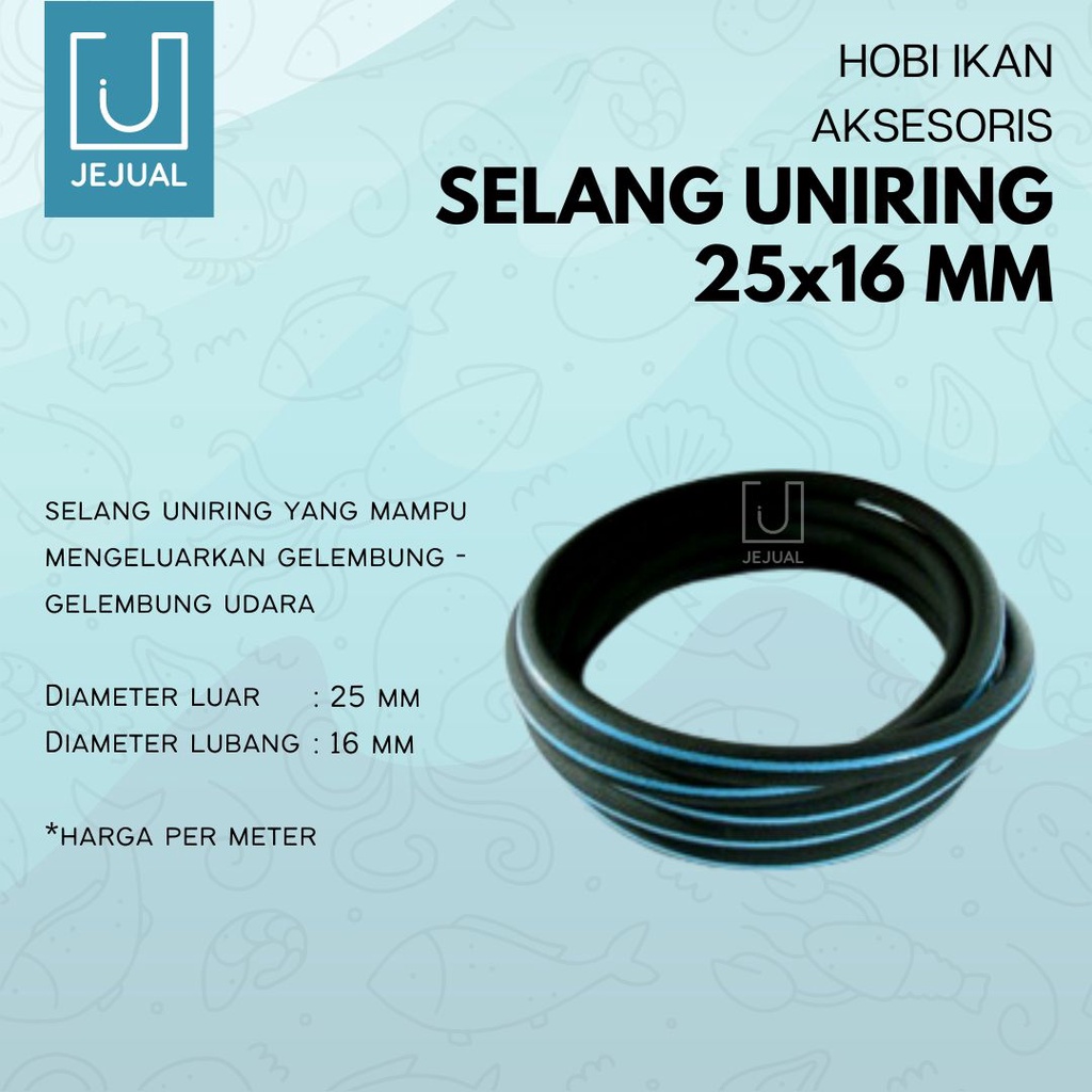 SELANG UNIRING 25x16 cm Mantala (1m) 25x16 25/16 mm Aerator/Aerasi Gelembung Udara/Air Fleksibel