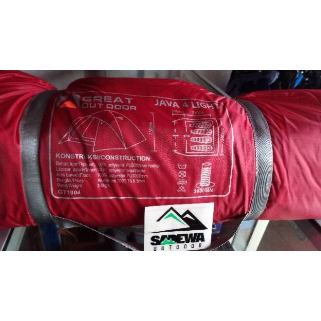 Tenda Great Outdoor Java 4 Light dan Java 4 pro