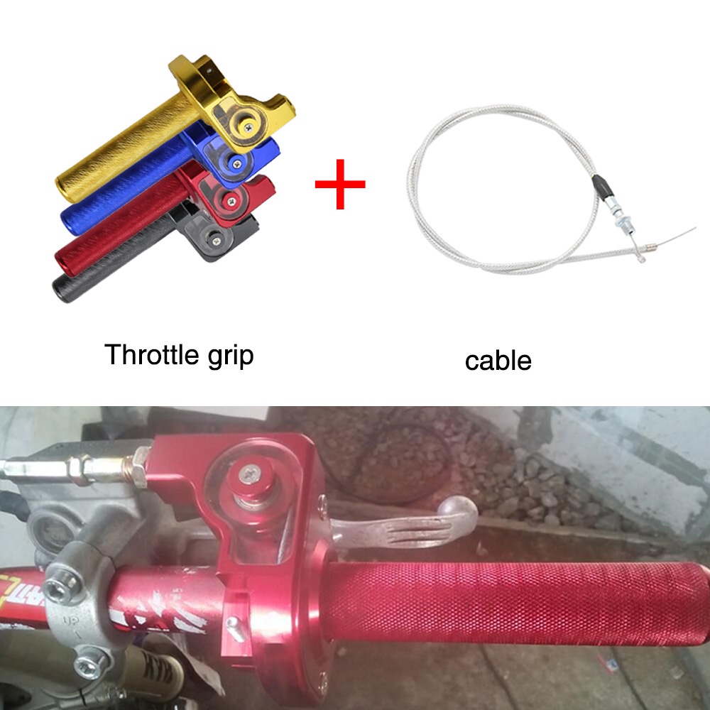 Grip Gas Dengan CNC Aluminum 7 / 8 &quot; Throttle Grip quick twister + Throttle Cable sepeda gas gas spontan ACERBIS Motorcycle Universal