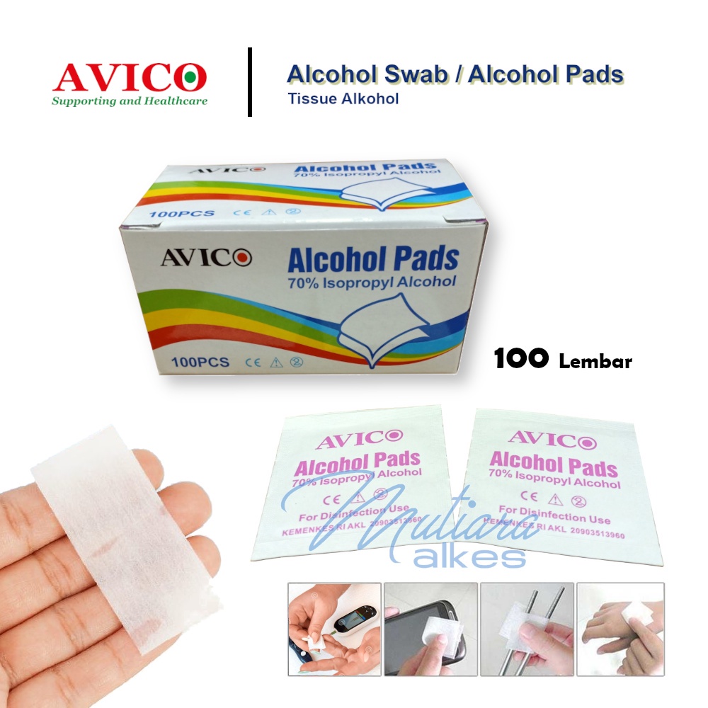 AVICO SWAB - Alcohol Swab Avico - Alcohol Pads - Tissue Alkohol